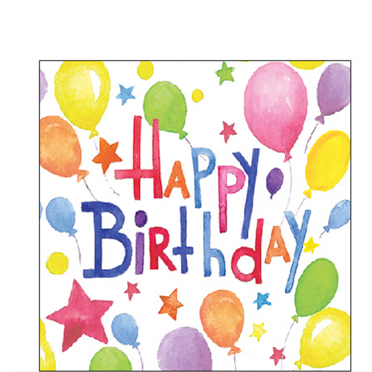 Ambiente Servietten Geburtstag, Colourful Birthday, 25x25cm