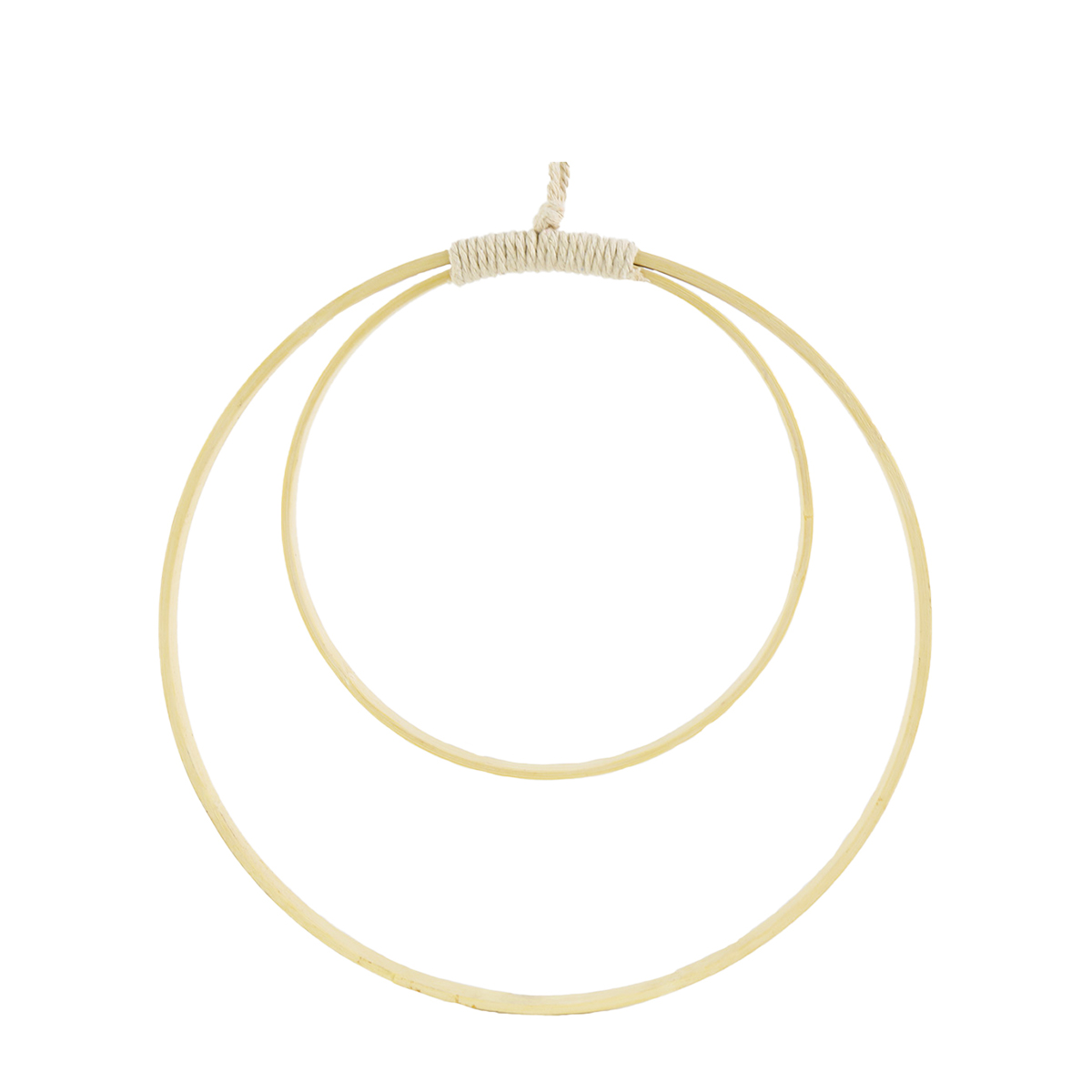 Deko Holzringe Boho, Bastelring Bambus, Ring im Ring, Ø30cm, Hänger