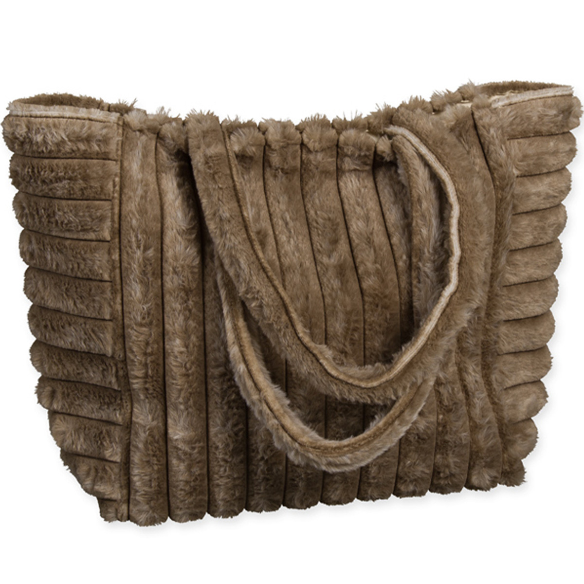 Cord Tasche natur, Shopper, Schultertasche mit Magnetverschluß 