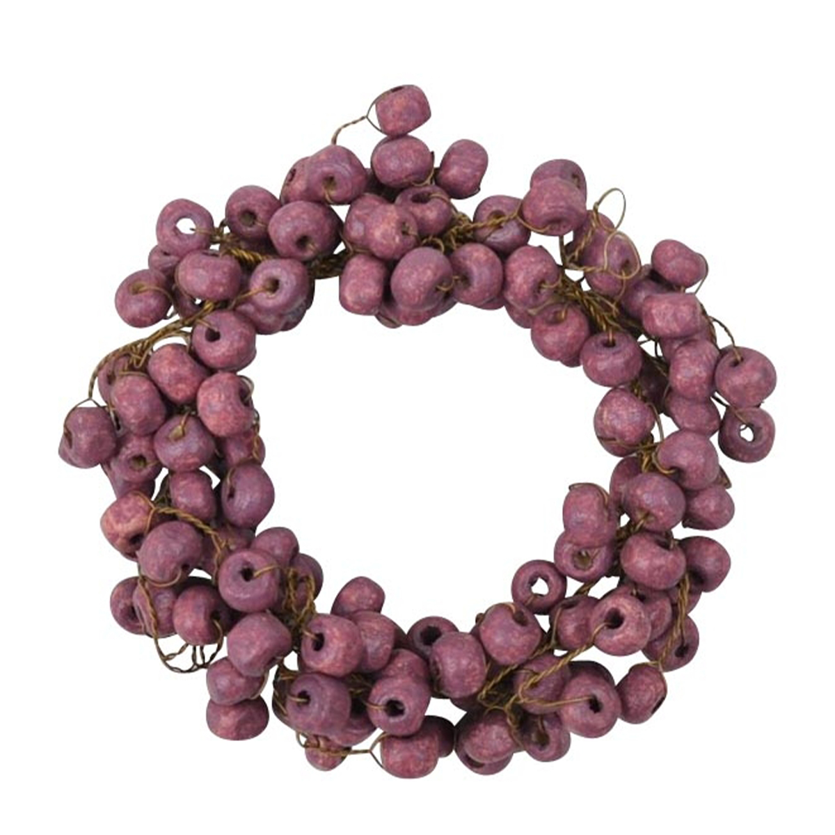 Deko Kranz Aride weinrot, Kranz aus Holzperlen, Ø7,5cm