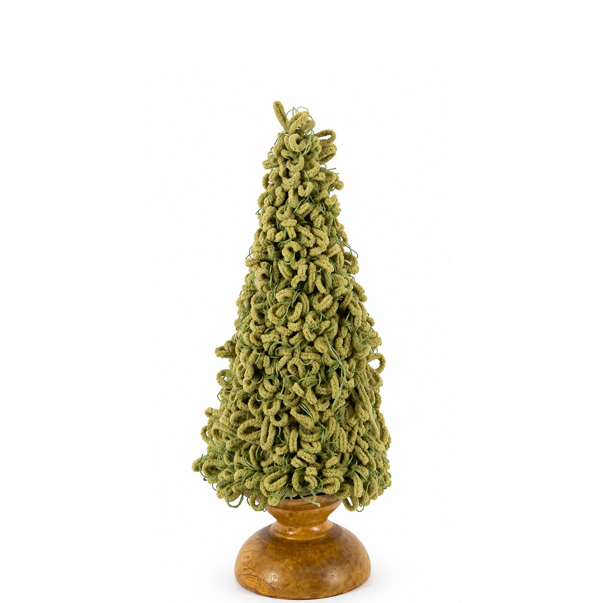 Deko Baum grün auf Holzfuß, lustige Plüschtanne grün, 32cm