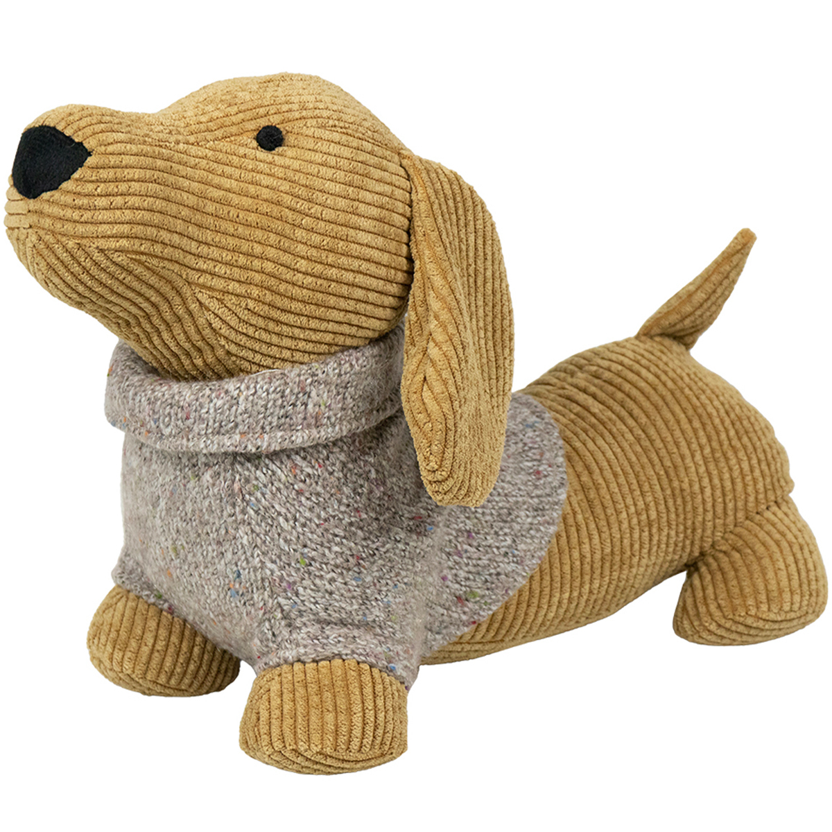 Türstopper Hund, Dackel mit Strickpullover, 30cm, Mars & More 