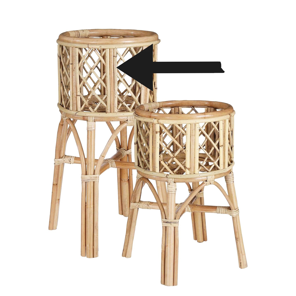 Deko Blumenständer Soto, 64x40cm, Ratan