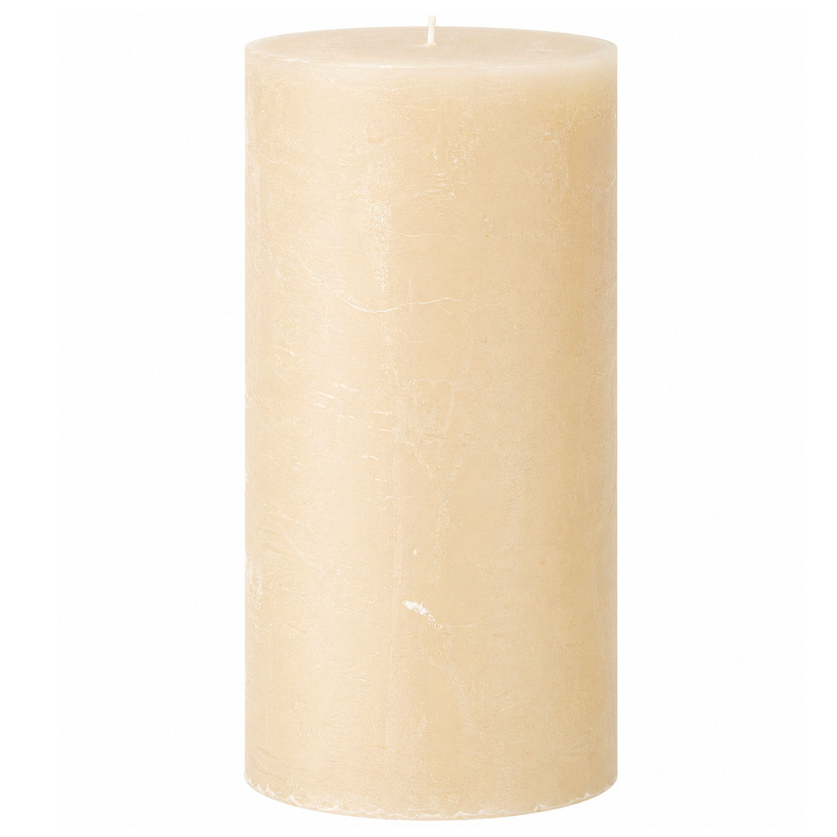 Stumpenkerze Rustic Elfenbein, Wachskerze 200mm, Ø100mm