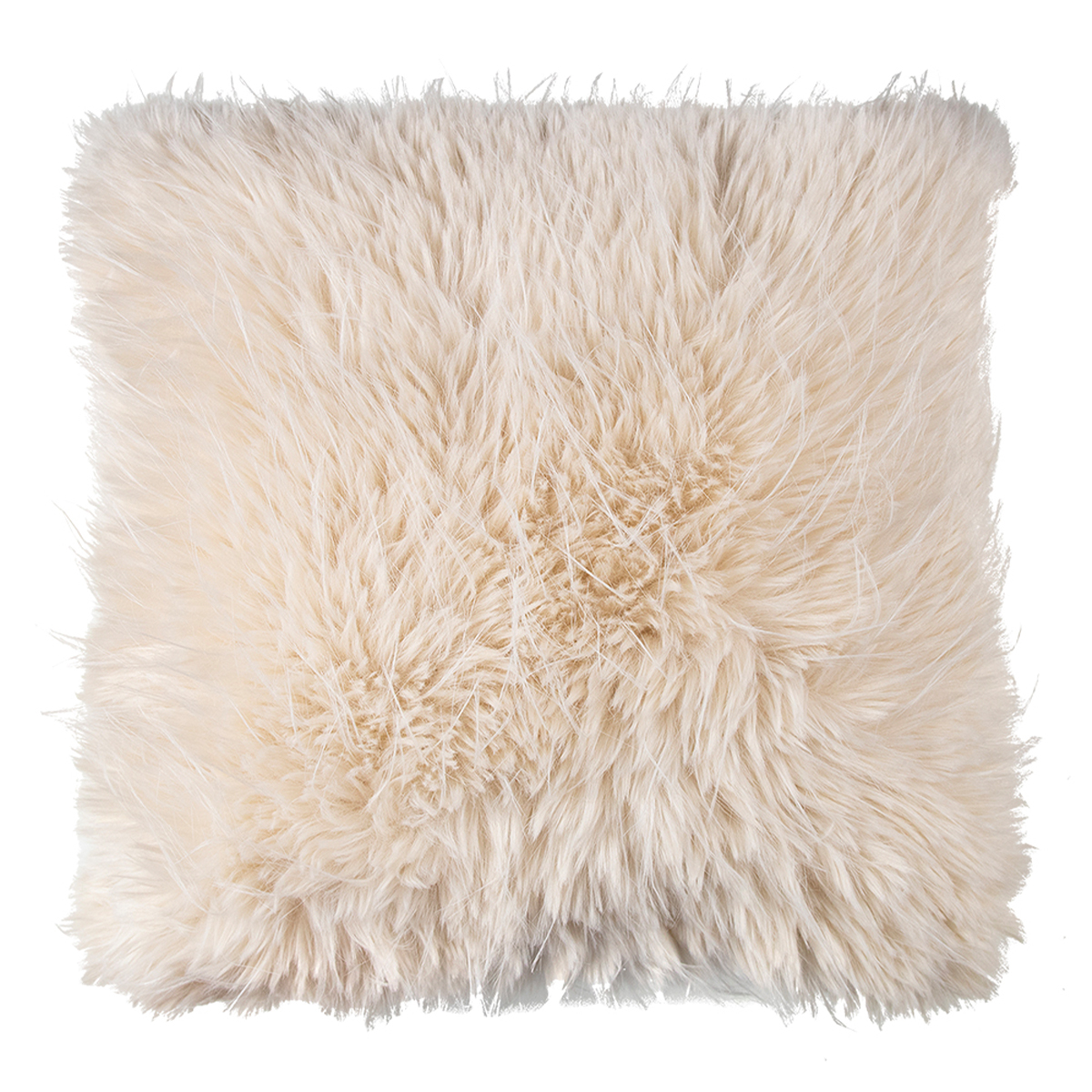 Fake Fellkissen Teddy, Teddy Langhaar, cremeweiß, 35x45cm, Mars & More