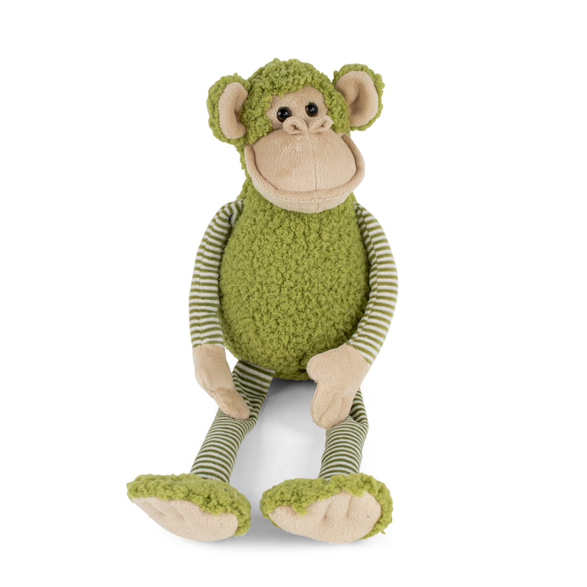 Plüschtier Affe, Kuscheltier grüner Affe mit Schlackerbeine, 27cm, Mars & More