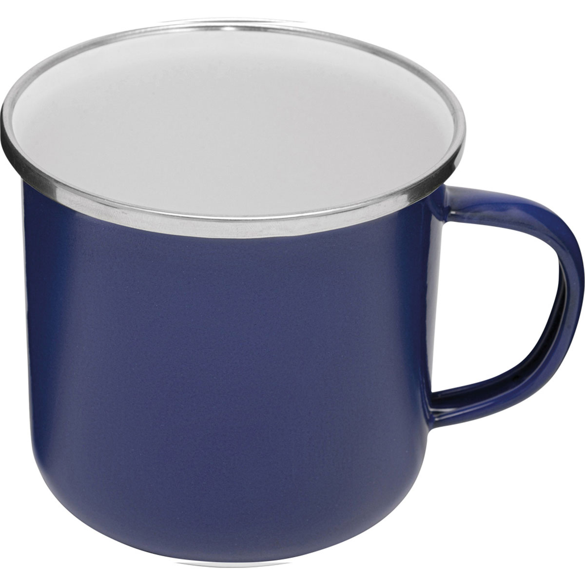 Emaille-Trinkbecher Vintage, Henkelbecher blau, 350cm