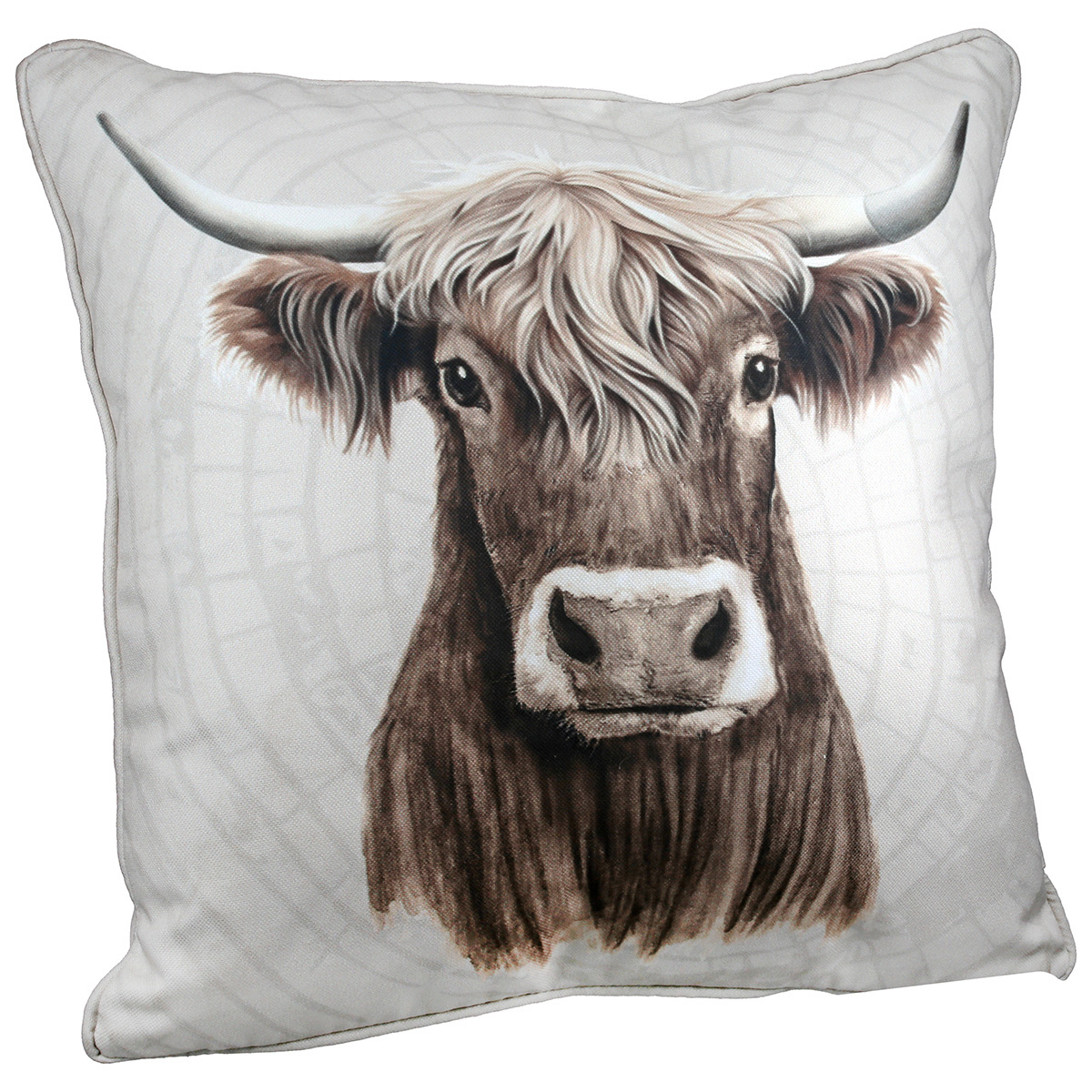 Deko Kissen mit Kuhmotiv, Schottisches Highland Rind