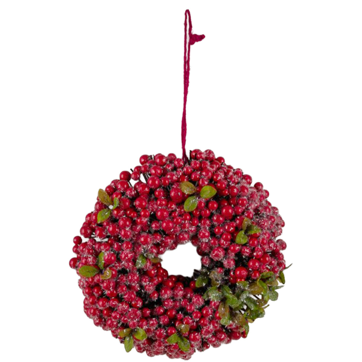 Deko Beerenkranz rot-grün, Kunstkranz zum Legen oder Hängen, Ø30cm