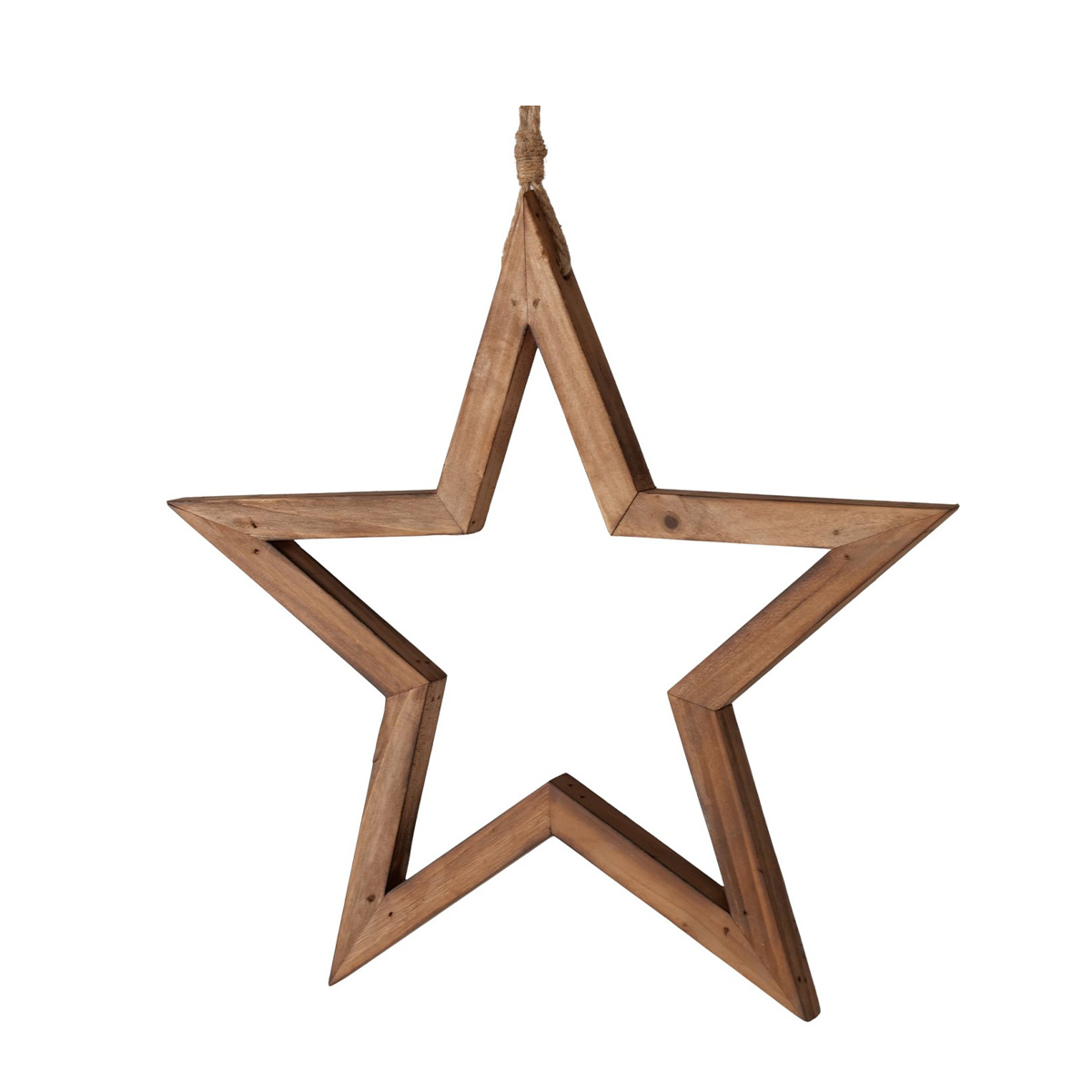 Holzstern Rafelo, großer Sternhänger Natur, 40x38cm, Boltze Home Collections