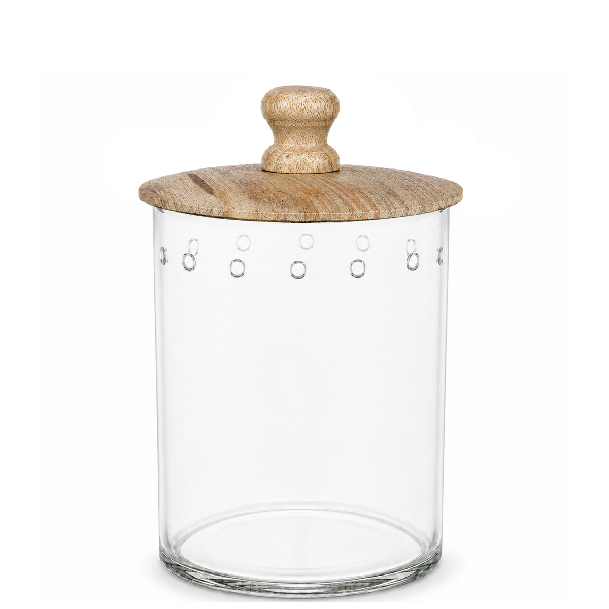 Bonbonniere mit Holzdeckel, Bonbonglas, Vorratsglas, 18cm