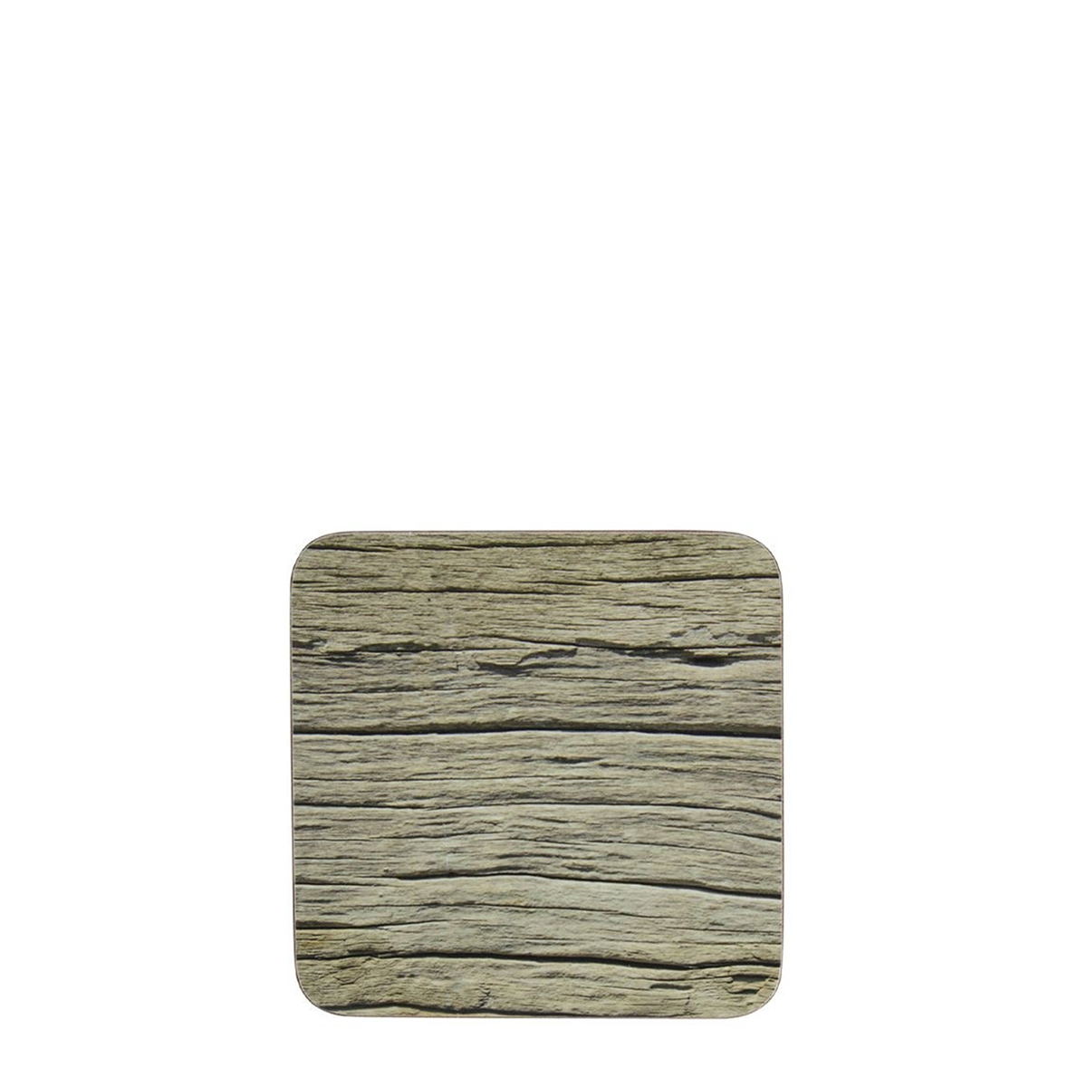 Untersetzer Holz, altes Holz, 10x10cm, Set/6, MDF/Kork, Mars & More