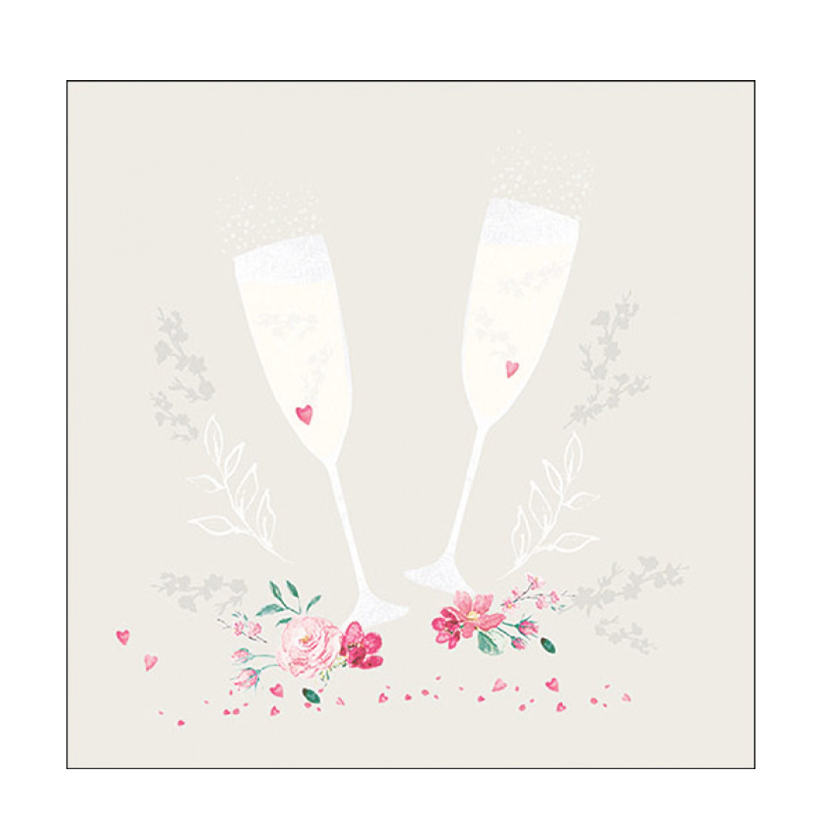 13318476_01J17DSJ5GQT0FJD413J4F8VGYwuB60rkj0TVuT Ambiente Papierservietten Hochzeit, Weingläser, 33x33cm