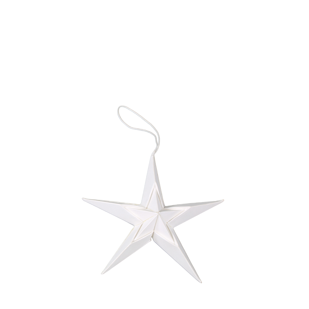 Deko Weihnachtsstern weiß, Papierstern weiß, Ø15cm