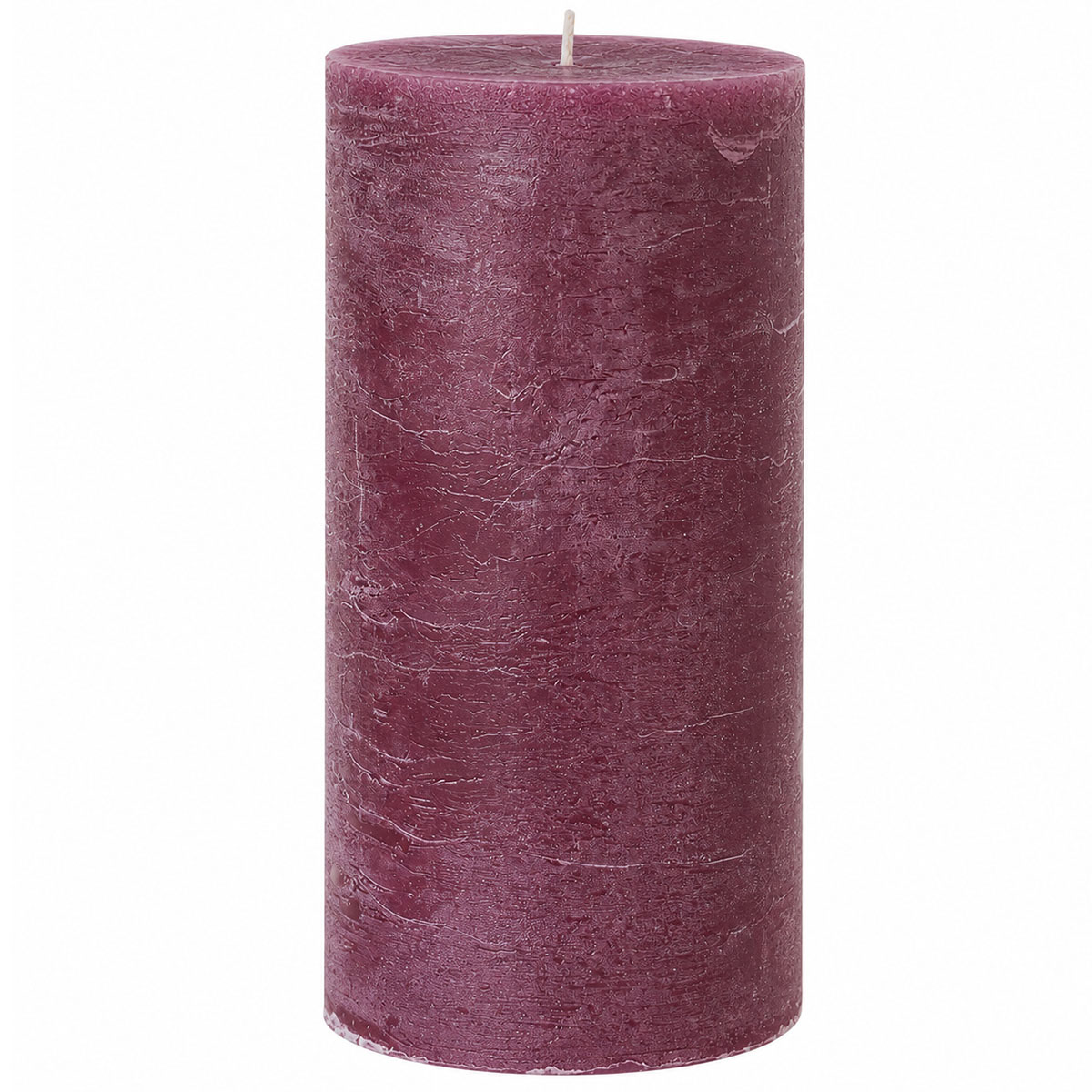 Stumpenkerze Rustic Bordeaux, Wachskerze 200mm, Ø100mm