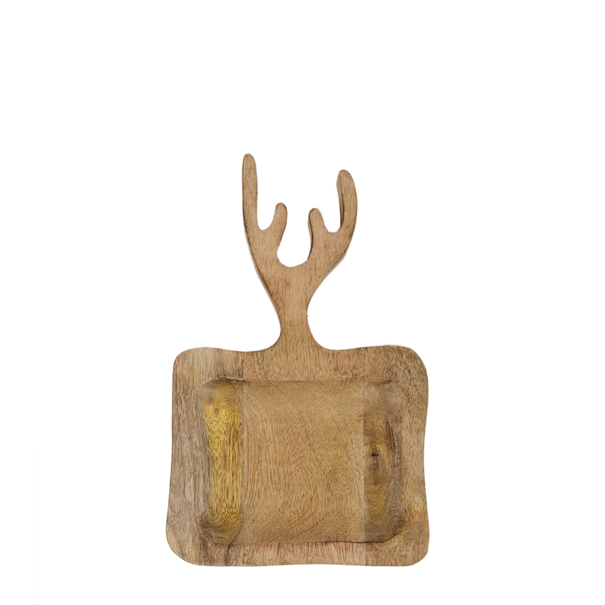 Holz Schneidebrett mit Geweih, Holzbrett Geweih, 28x45cm, Mars & More