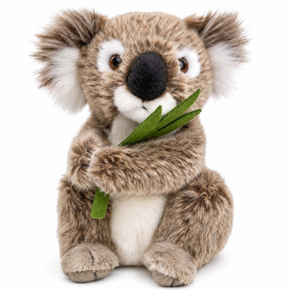 Plüschtier Koala, Plüsch-Koalabär mit Blatt, 30cm