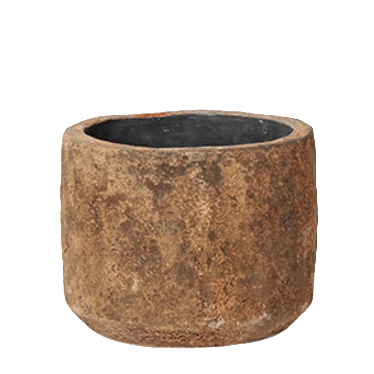 Übertopf Vintage Rustic, rustikaler Tontopf rostbraun, 11x11cm, WMG Grünberger