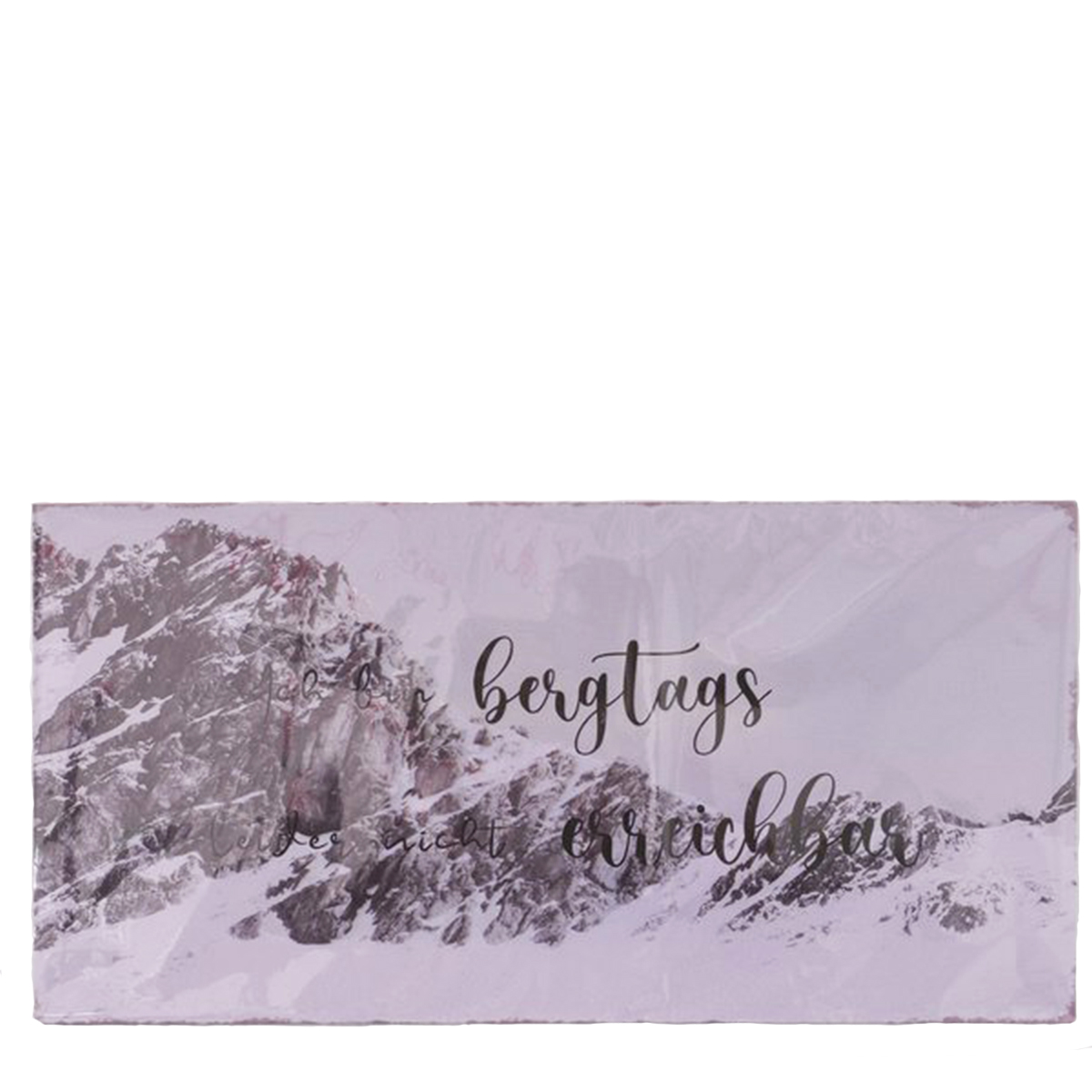 Metallschild Berge mit Spruch Berge - Bergtags..., 40x20cm, Boltze Home Collections