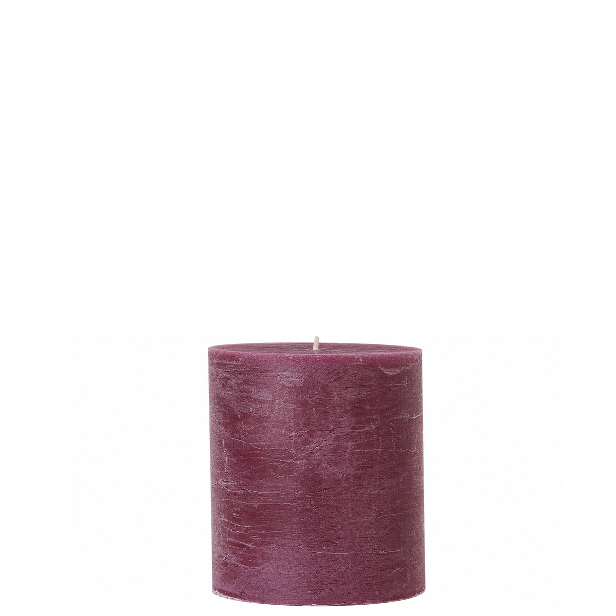 Stumpenkerze Rustic Bordeaux, Wachskerze 80mm, Ø70mm