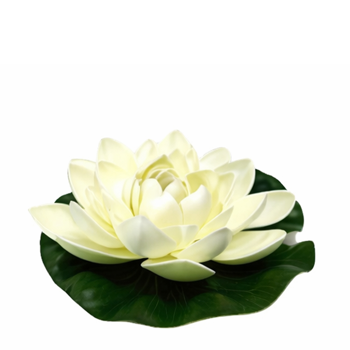 LED Lotusblüte cremeweiß, schwimmende Wasserblume, Ø18cm