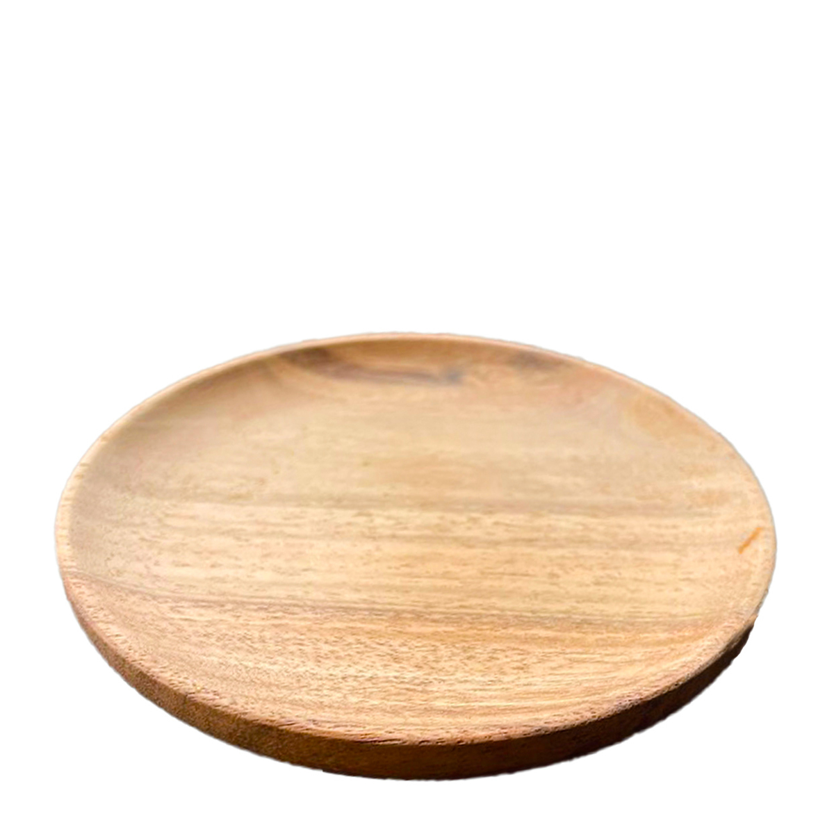 Holz Untersetzer rund, kleiner Holzteller natur mit kleinem Rand, Ø11cm, Akazienholz