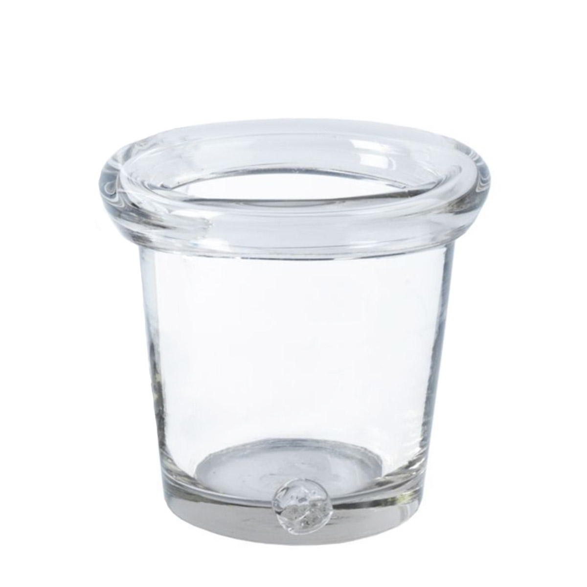 Windlicht Roussillon, Glaswindlicht mit dicker, abgerundeter Kante und Button, WMG Grünberger