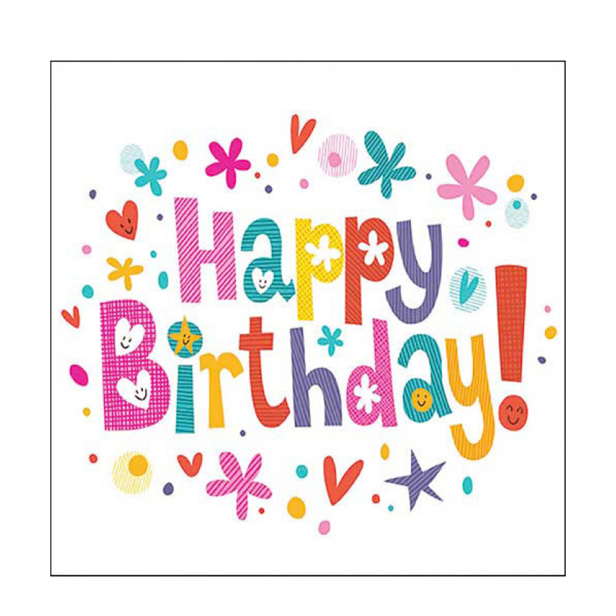 Ambiente Servietten Geburtstag, Happy Birthday, 33x33cm