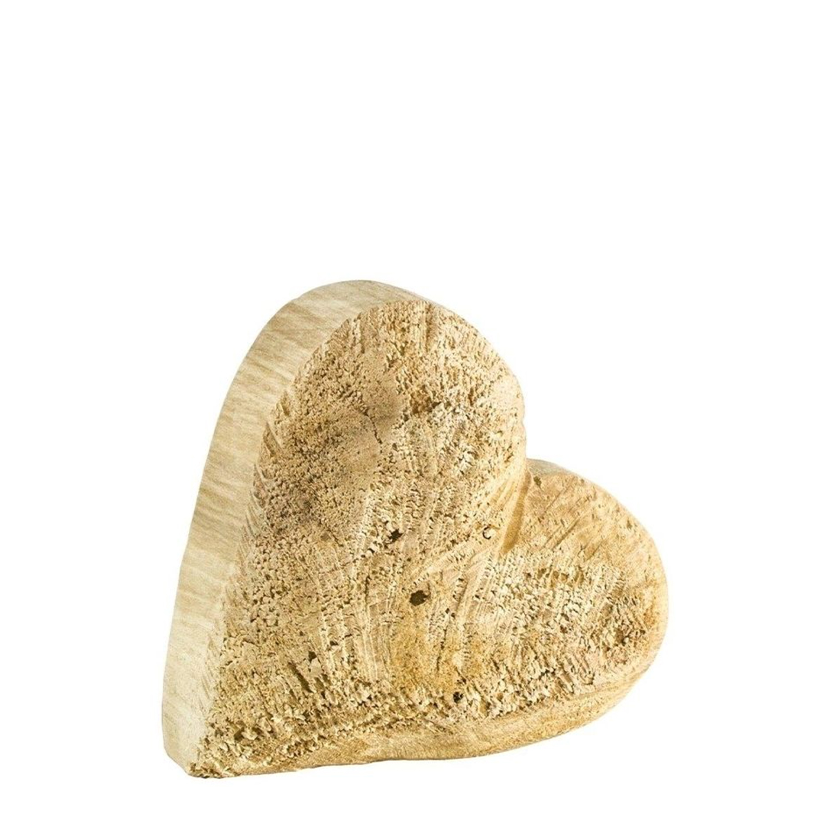 Deko Herz Natur, Holzherz, rustikales Holzherz, 15cm, WMG Grünberger