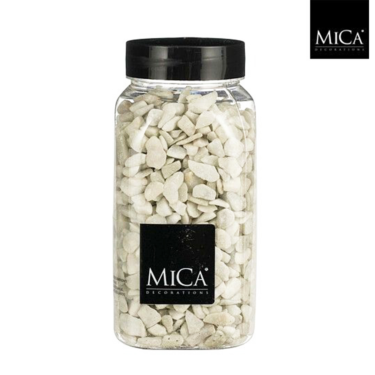 Deko Steine Marbles weiß, 9-13mm, 650ml, Mica Decorations