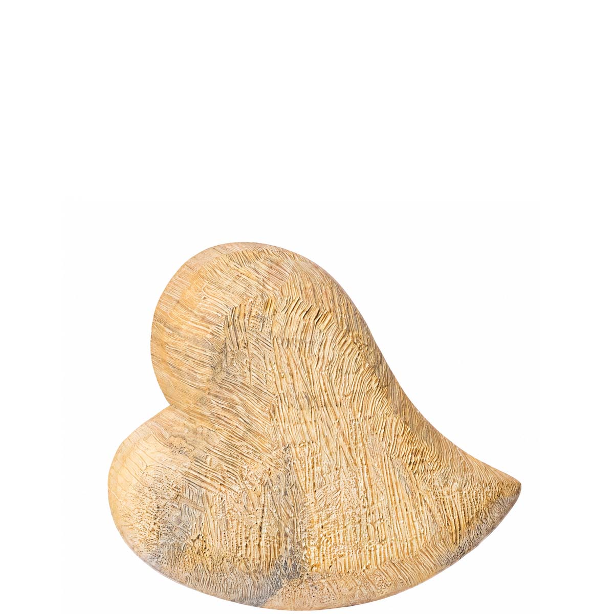 Deko Herz Naturholz sägerau, Holzherz geschwungen, 20cm, WMG Grünberger