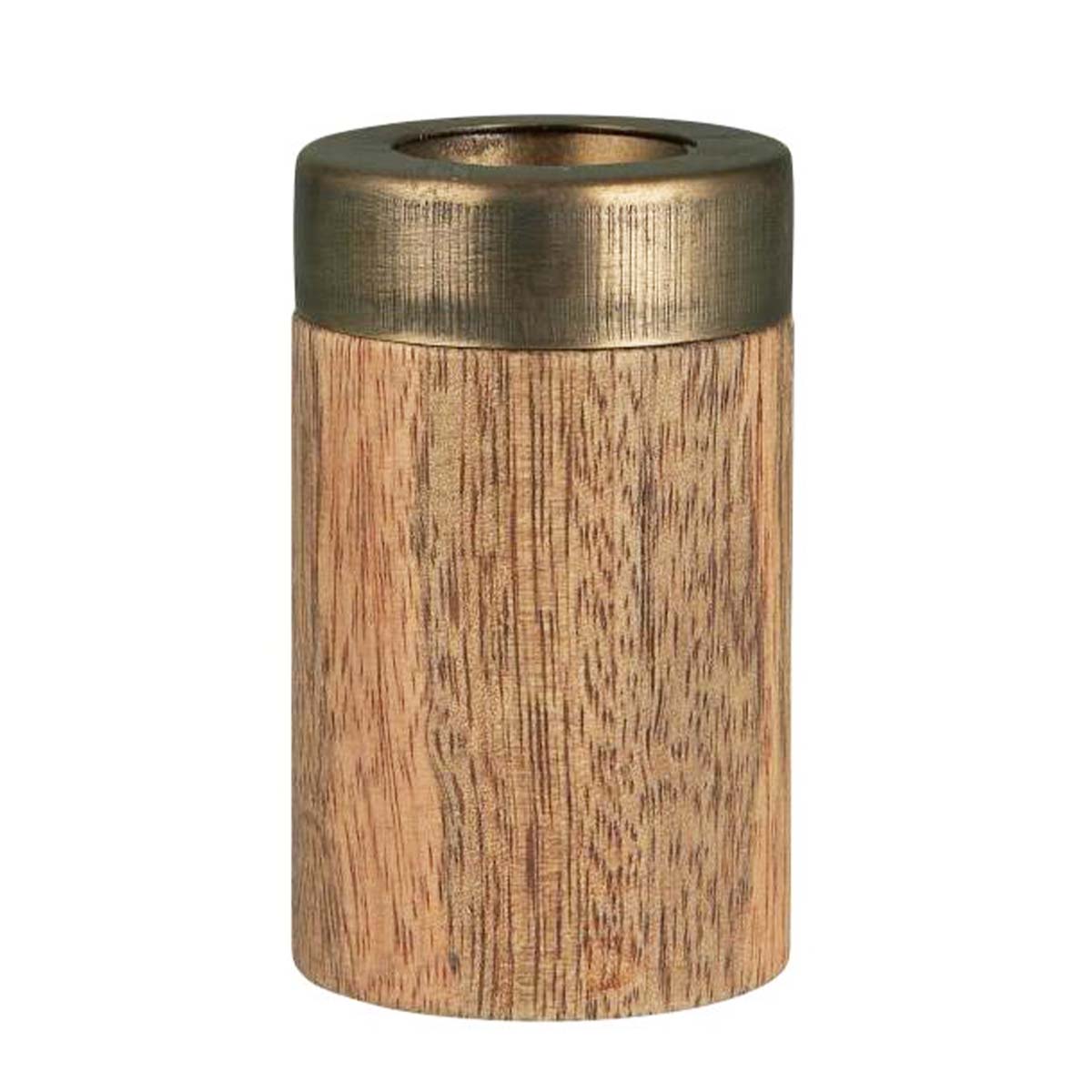 Kerzenspitzer für 1,3 und 2,2cm Kerzen, Holzbehälter-Metall, Ib Laursen