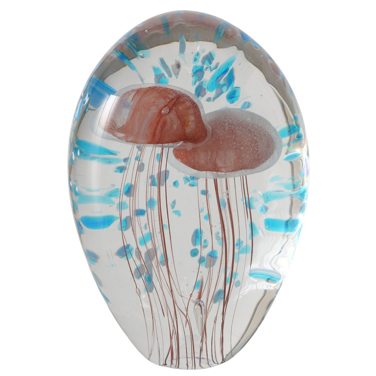 Briefbeschwerer Qualle Jelly blau mit Glanzeffekt, 14cm, Boltze Home Collections