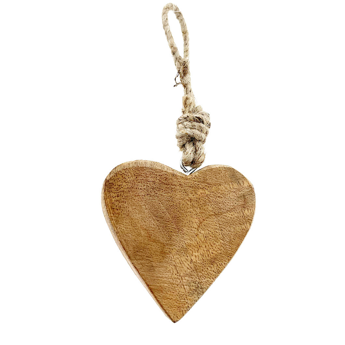 Deko Herz natur, Holzherz zum Hängen natur, 8x8cm, Hänger