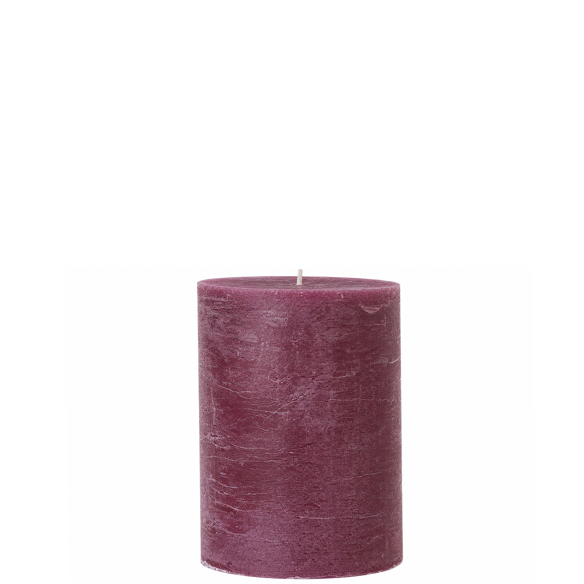 Stumpenkerze Rustic Bordeaux, Wachskerze 100mm, Ø70mm