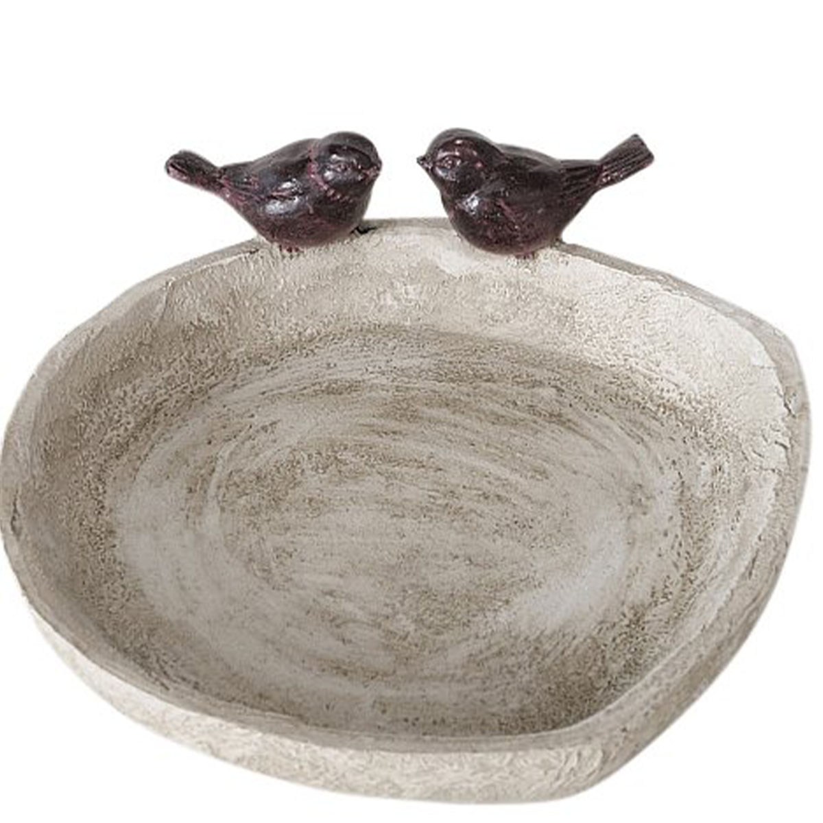 Vogeltränke mit 2 Vögel, Ø21cm, Boltze Home Collections