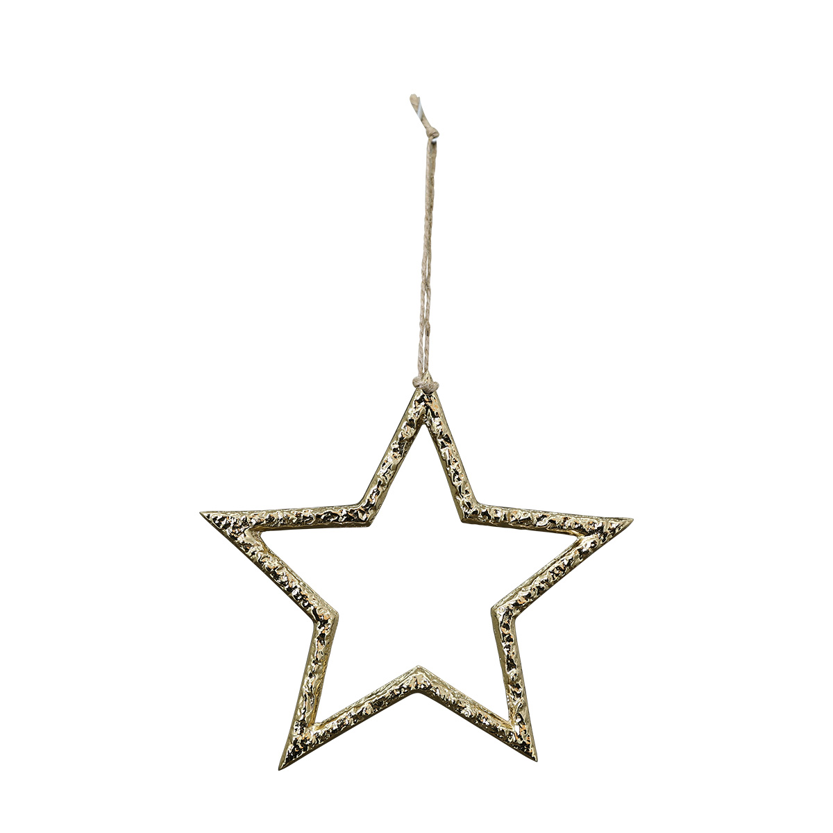 Deko Stern Aurum gold, Weihnachtsstern gold beschlagen, Ø10cm, Alu, Hänger