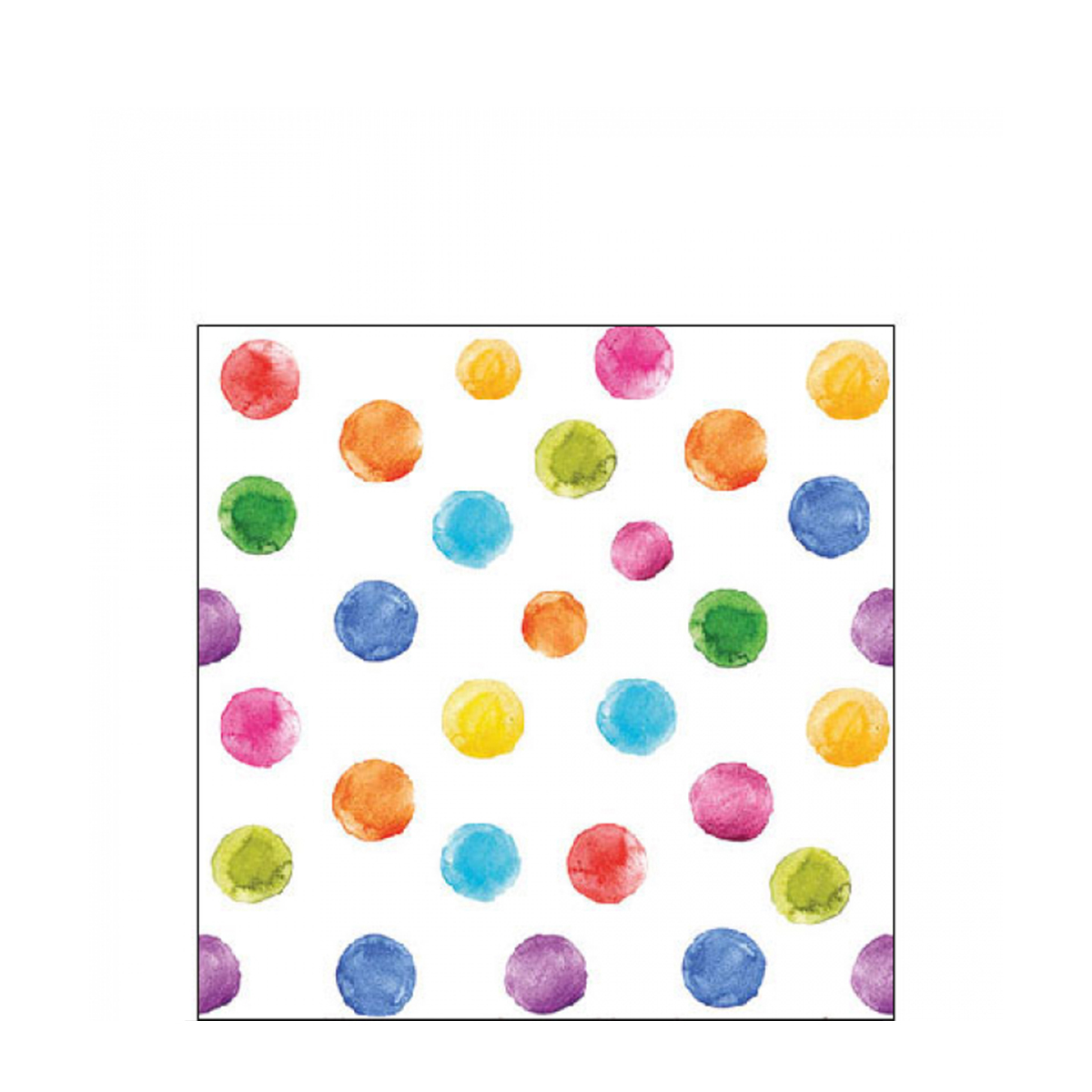 Ambiente Servietten bunte Punkte, Polka Dots White, 25x25cm