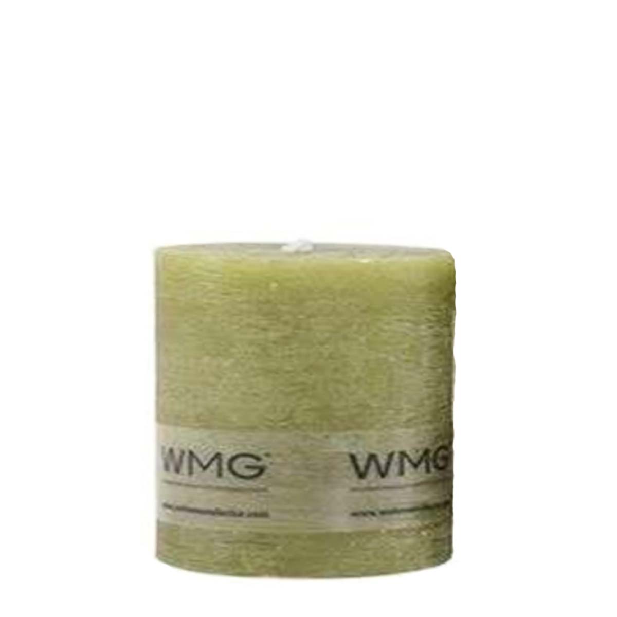 Stumpenkerze Rustic olive, Wachskerze, 60x60mm, WMG Grünberger