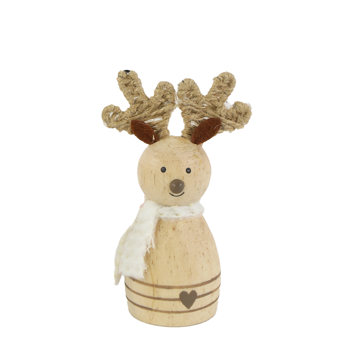 03575-2_01J62HAQCJR26K0QPST45RZZ4Y04EjNWbuIsIrS Deko Rentier, Rentier aus Holz mit Schal, natur, 10cm, Naturholz