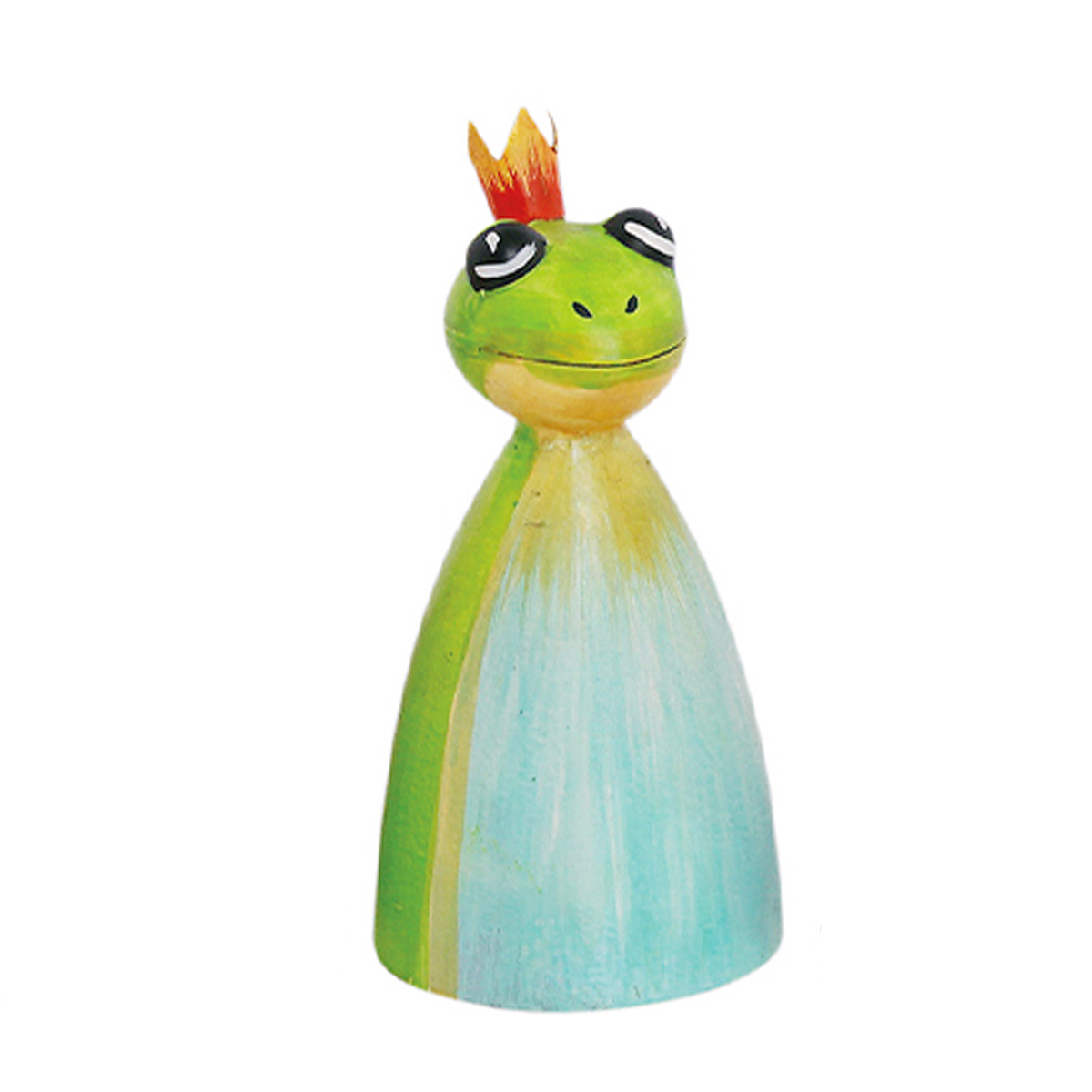 Zaunhocker Bauernhoftier Froschkönig, Metallfrosch, 12x24cm