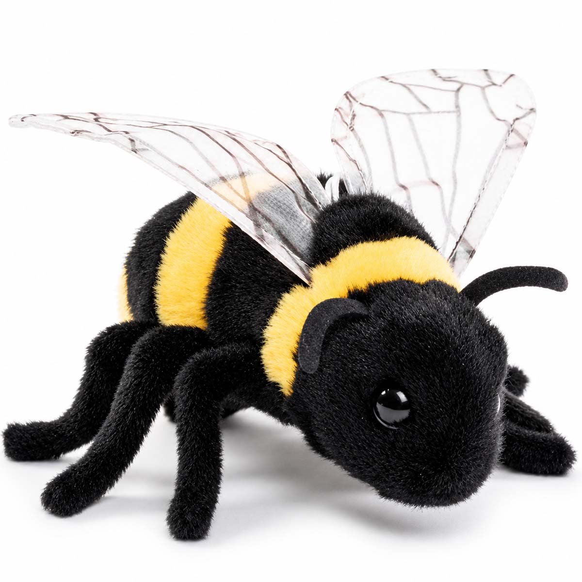 Plüschtier Hummel, Plüsch-Hummel schwarz-gelb, 16cm