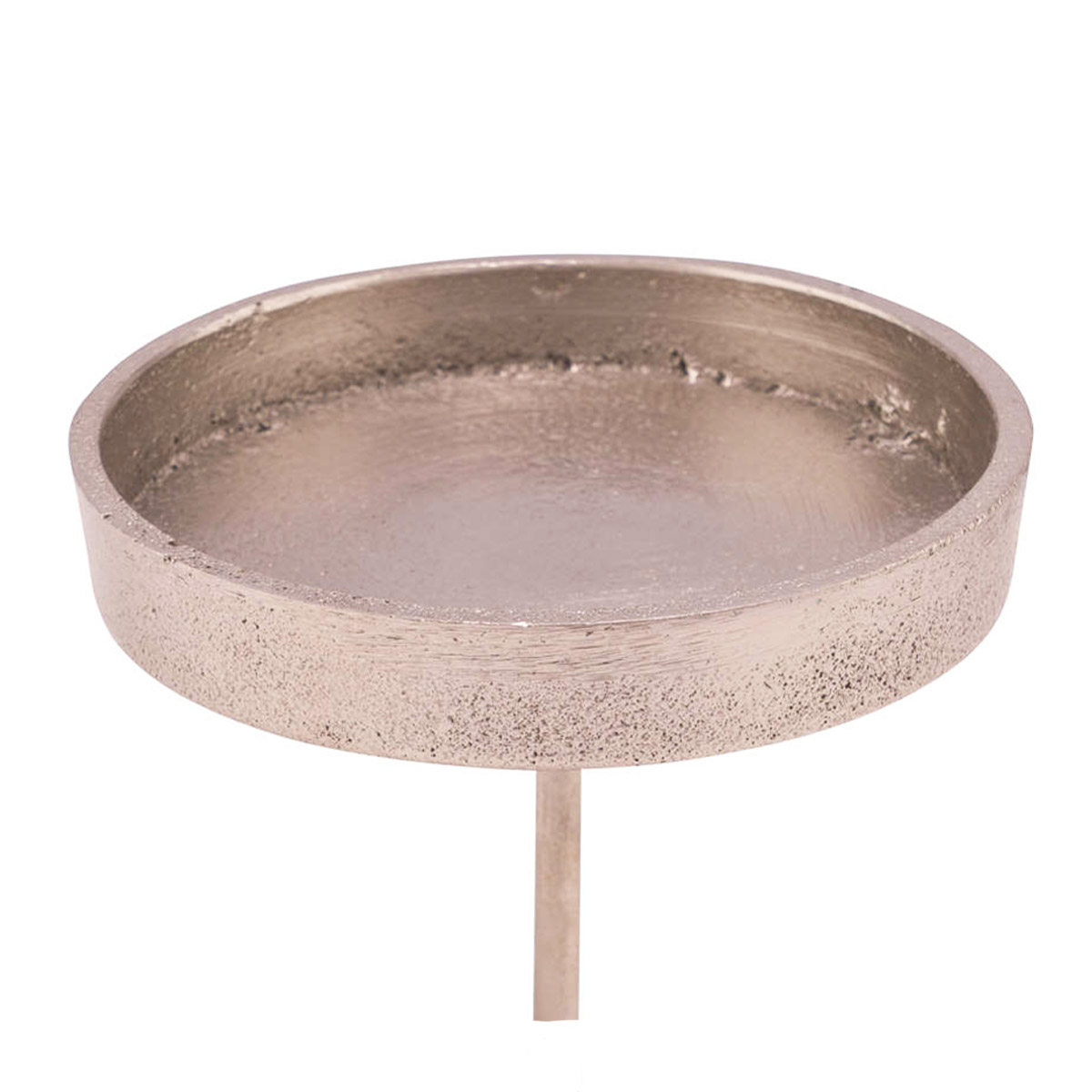 Kerzenhalter, Adventsstecker platin-silber, 10x10cm, Aluminium 