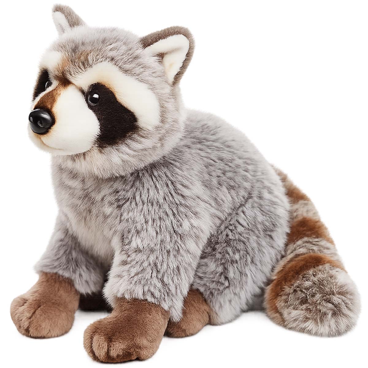 Plüschtier Waschbär, Plüsch-Waschbär sitzend, 25cm