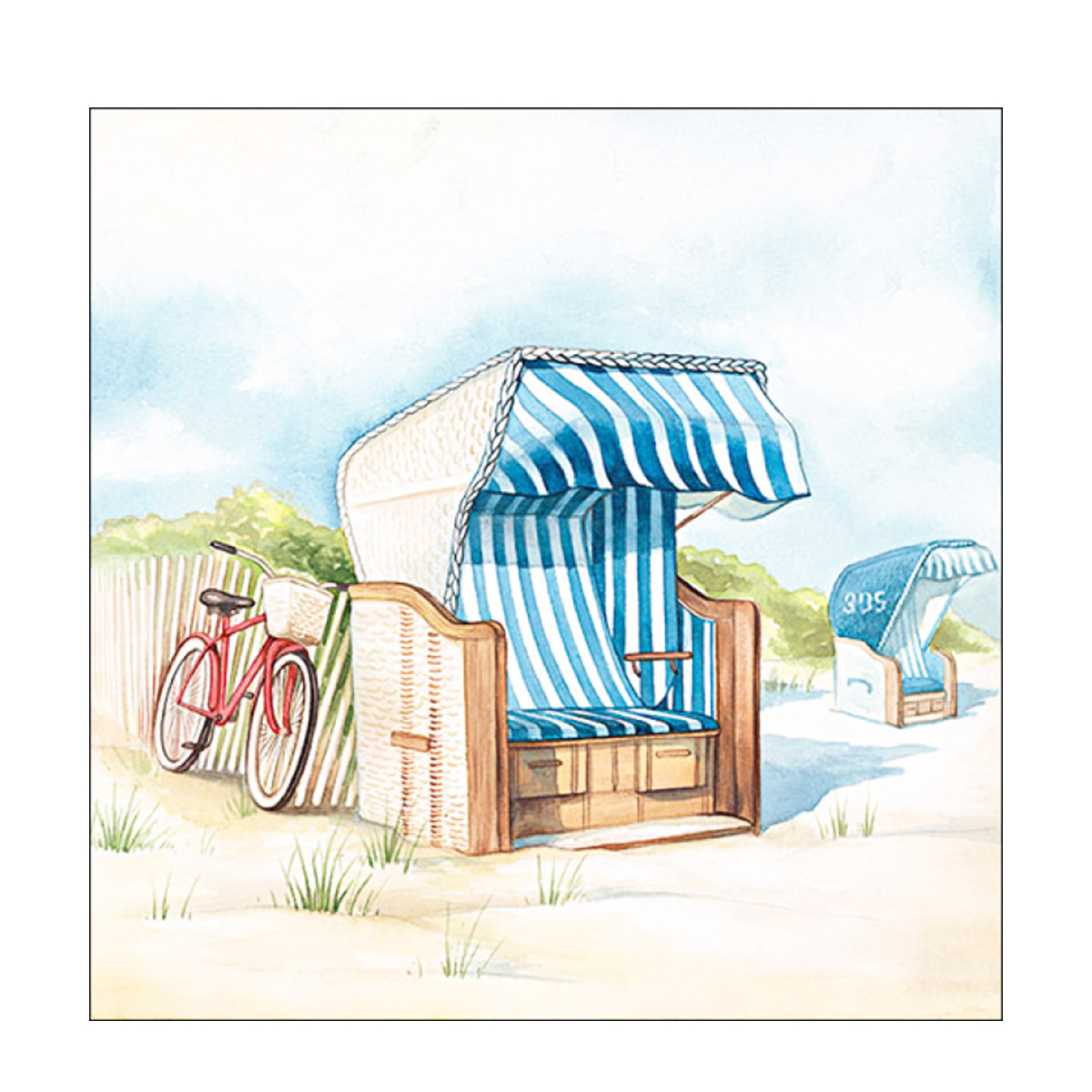 Ambiente Papierservietten Strandtag, Day at the Beach, 33x33cm