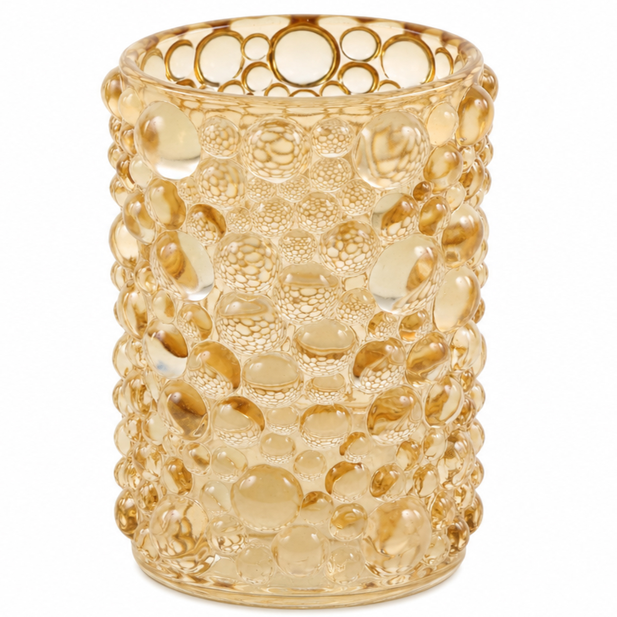 Windlicht Bubble, Windlichtglas mit Bubbles - irisierend, 11cm