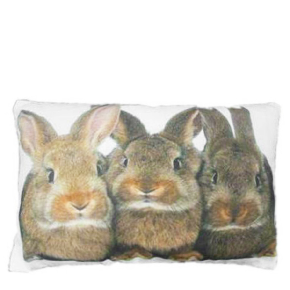 Kanevas Kissen Kaninchen, 3 Häschen braun-beige, 35x50cm, Mars & More
