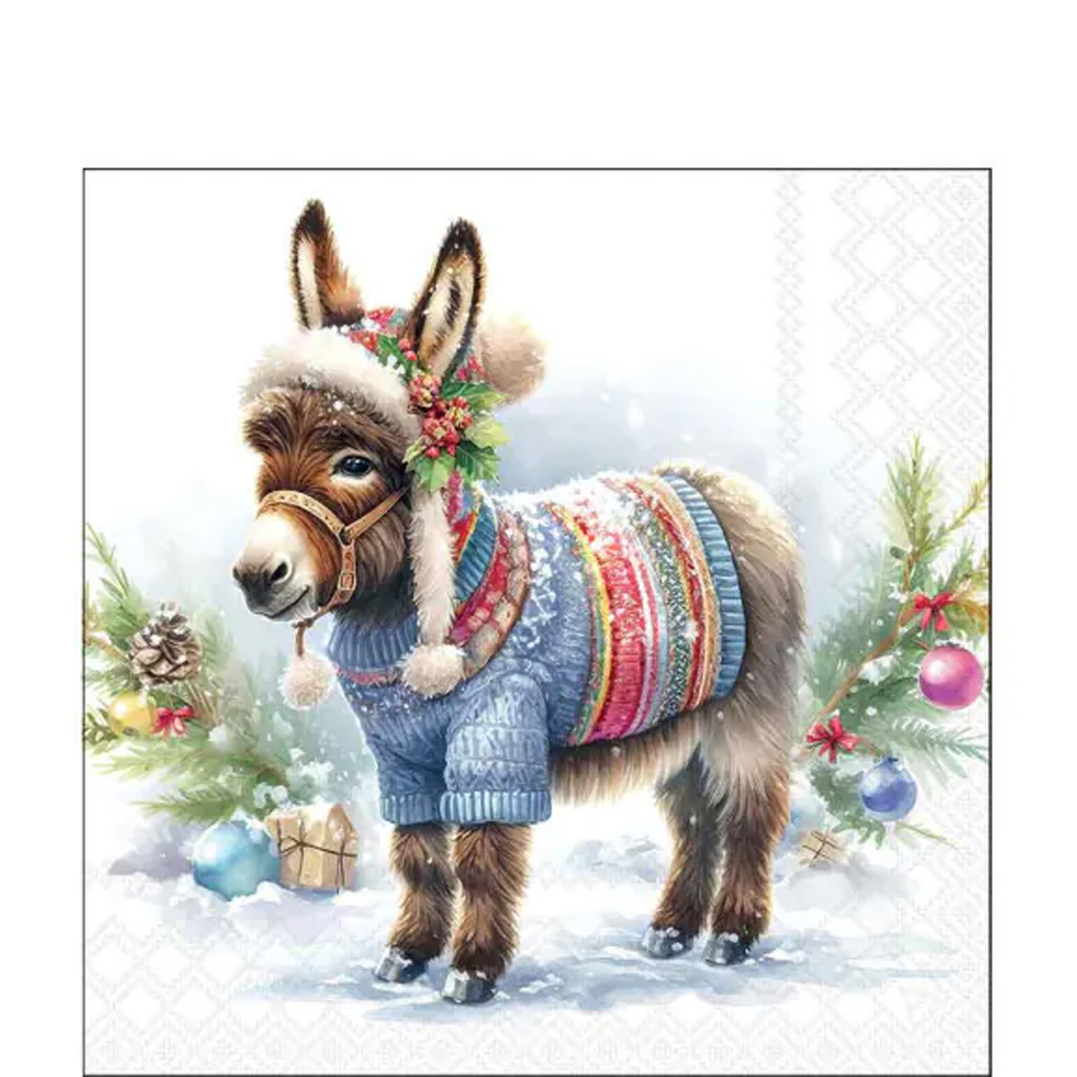 Ambiente Servietten Wooly donkey, 25x25cm