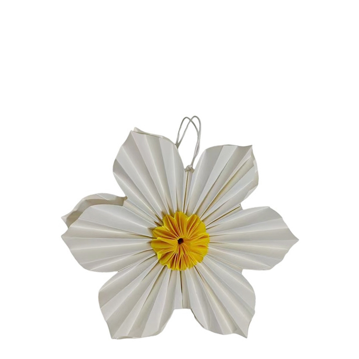 Deko Papierblume cremeweiß, Fächerblume, Ø15cm 