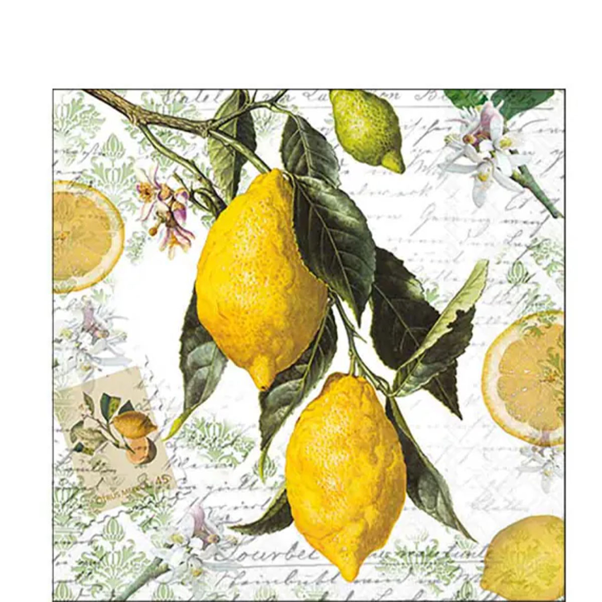 Ambiente Servietten Zitronen Lemon, 25x25cm
